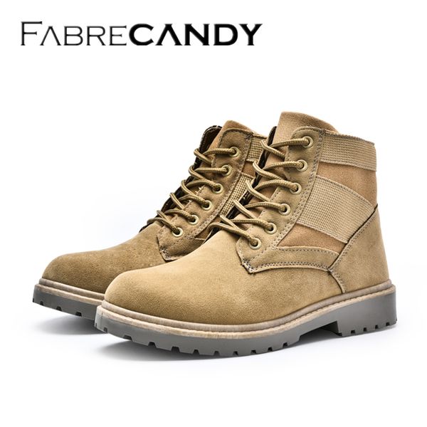 

boots fabrecandy men motorcycle army breathable leather mesh winter casual desert work shoes mens swat ankle comfort boot, Black