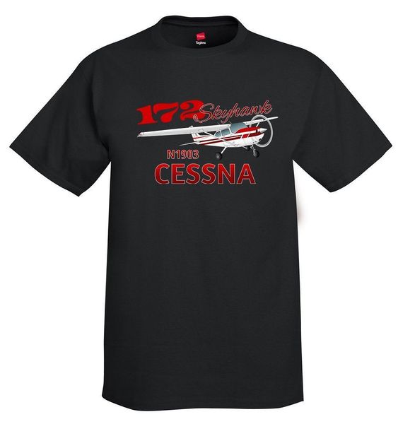 

new 2019 fashion t shirt men hipster tees cessna 172 skyhawk (red #5) airplane t-shirt - personalized w/ your tee shirts