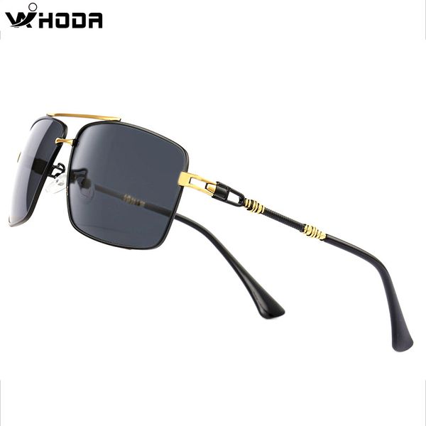 

100% original 2020 pchromic polarized men luxury sunglasses ,brand designer male uv400 square sun glasses s506, White;black