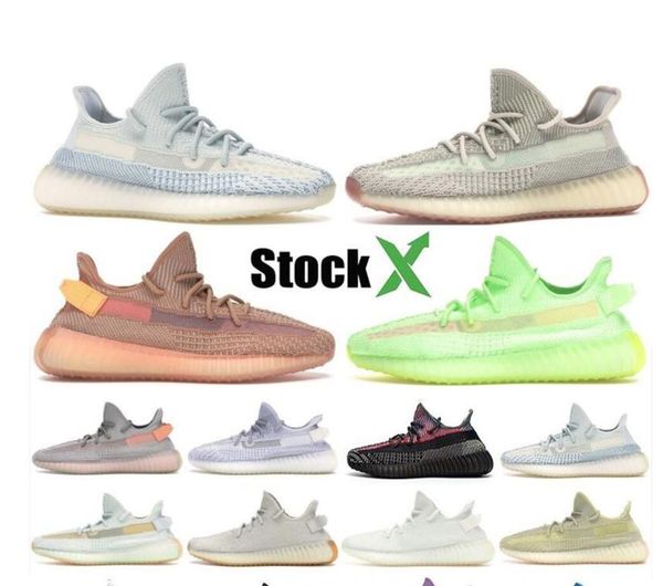 

2020 kanye west static men women running shoes israfil cinder desert sage earth tail light zebra yecheil zyon oreo 2.0 trainers sneakers, White;red