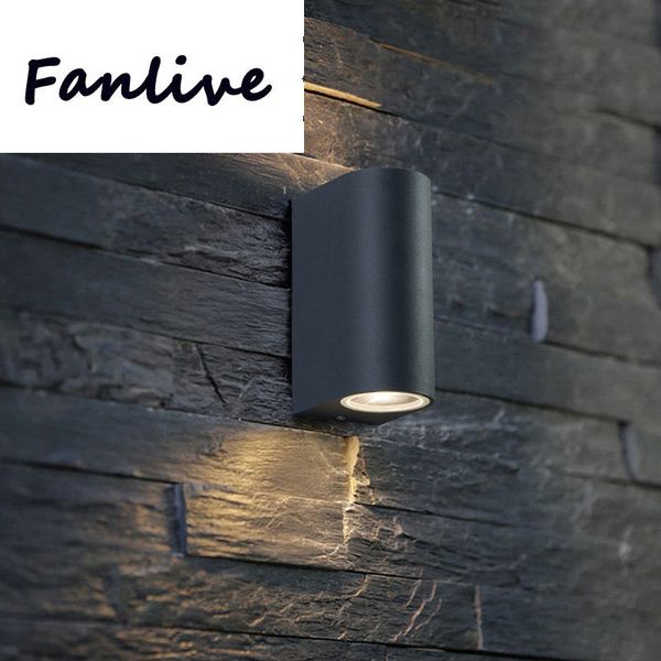 

4pc 6w 12w 85-265v ac exterior wall lamps light outdoor waterproof garden lamp led villa aisle up and down balcony lighting