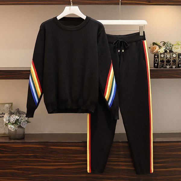 

для женщин вязать свитер набор моды bodysuit combinaison femme двухкусочной одежду женщин 2 цвета l-3xl, Black;white