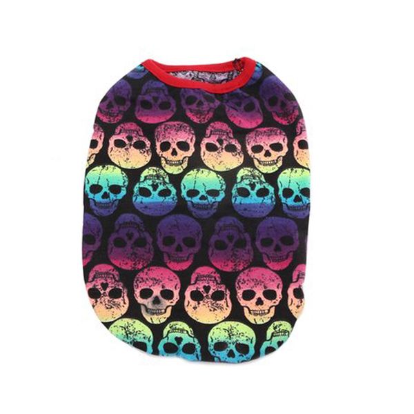 

halloween style dog skull t shirt puppy cat dog vest clothes apparel costumes