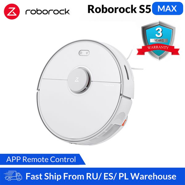 

roborock s5 max robot vacuum cleaner for home smart sweeping robotic cleaning mope upgrade of roborock s50 s55 s5 carpet robot