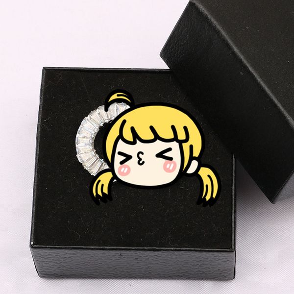 

брошь fashion girl темперамент индивидуальный pin инкрустированные циркон pearl аксессуары европейских и американских моды аксессуары для од, Gray