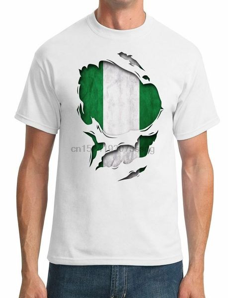 

nigeria ripped effect under shirt - mens t-shirt