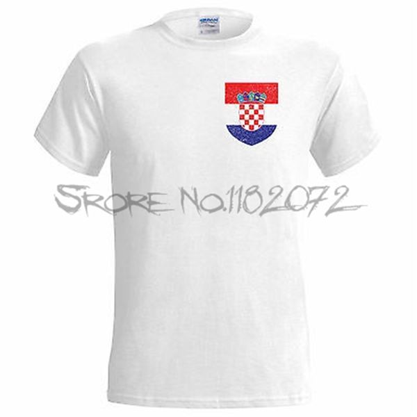 

croatia inspired pocket badge distressed look mens t shirt euros footy euro size men black cotton tshirt sbz5065