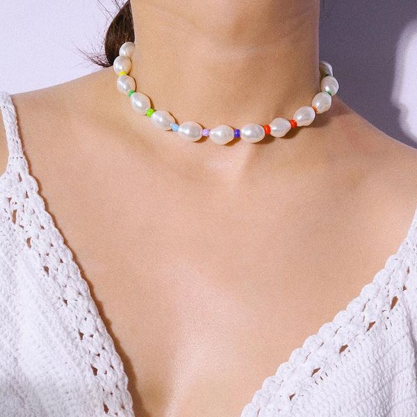 

handmade oval pearl necklace bracelet charming for women temperament jewelry exquisite workmanship wedding jewelry, Silver