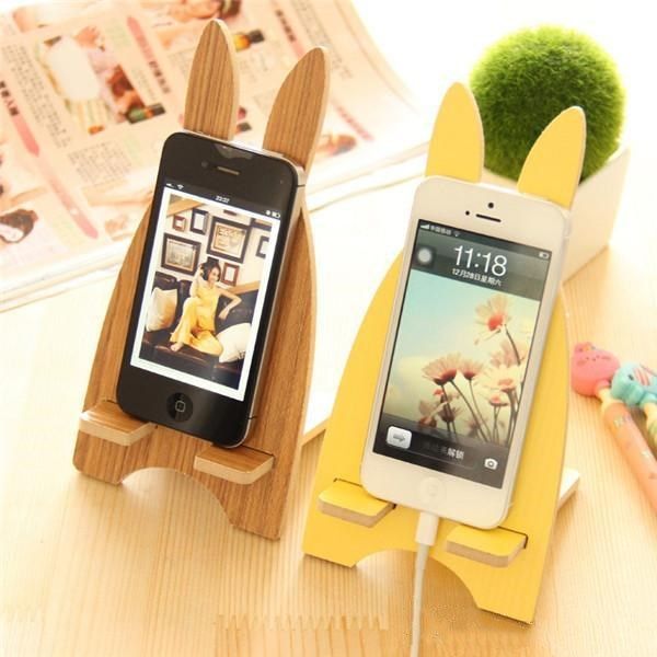 

iphone rabbit for phone universal 8 holder phone for wooden samsung 9 cartoon holder 7 cute stand cell 6 mount smartphone novbv bwkf