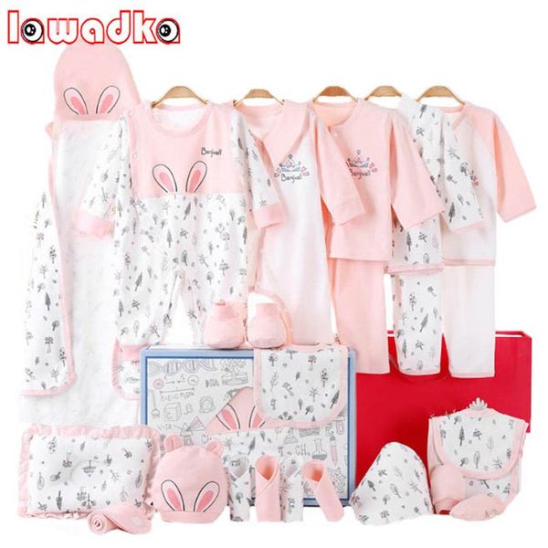 

2020 baby girl clothes autumn cotton baby underwear newborn clothes 0-6 month 24 pieces of clothing set clothe, White
