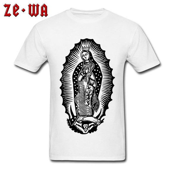 

девы гваделупской популярные t shirt на продажу конструктора 100% хлопок белый мода tshirt исторические культура стиль печати футболки