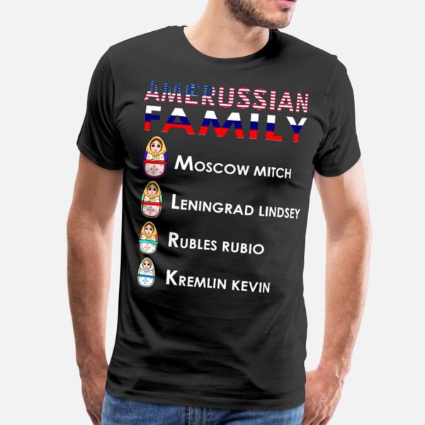 

amerussian shirt of the family political statement t shirt men print 100% cotton round neck pictures sunlight casual summer style family