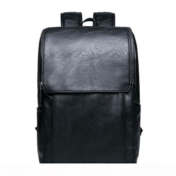 

backpack men backpack pu leather male bag fashion casual lapbag large capacity travel bags men's school