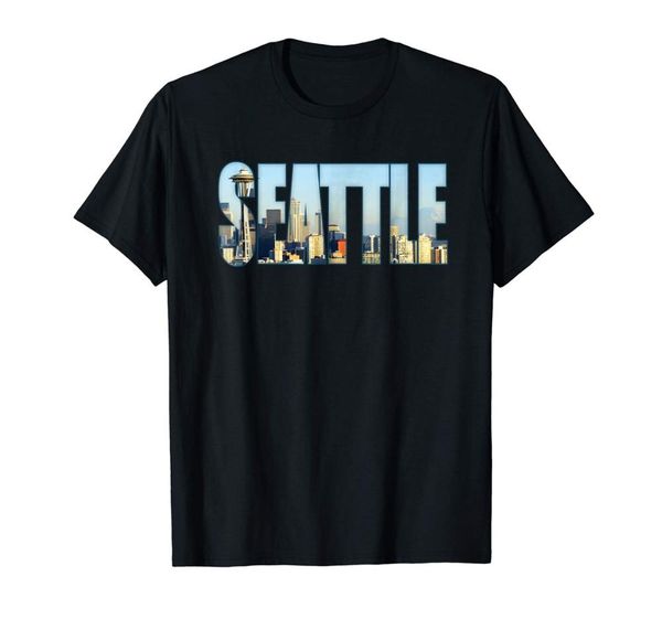 

seattle washington city t shirt men 2020 fashion print tee street wear slim fit short sleeve clothing custom t-shirts cheap