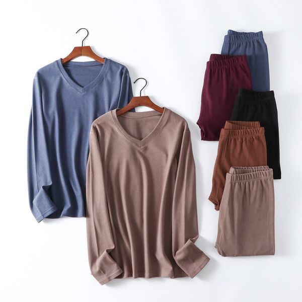 

round neck long sleeve men long johns thermal underwear sets, Black;white