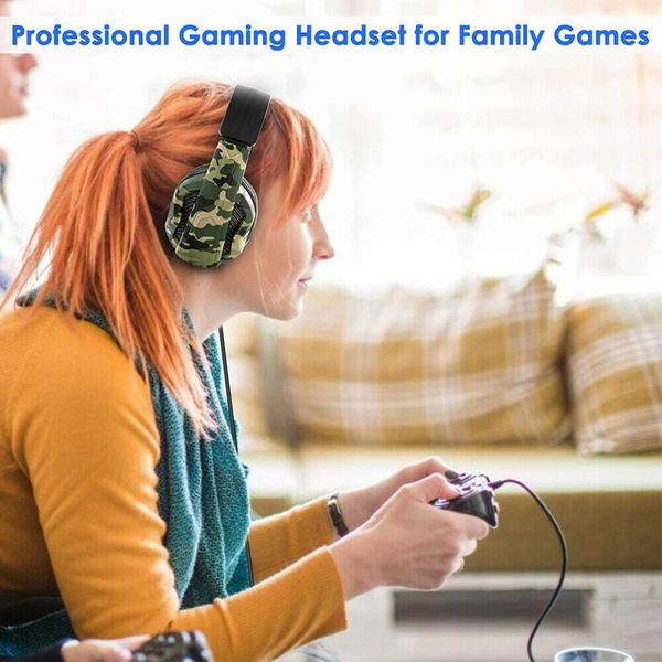 

camo stereo 3.5mm wired gaming headset with mic for ns xbox one 360