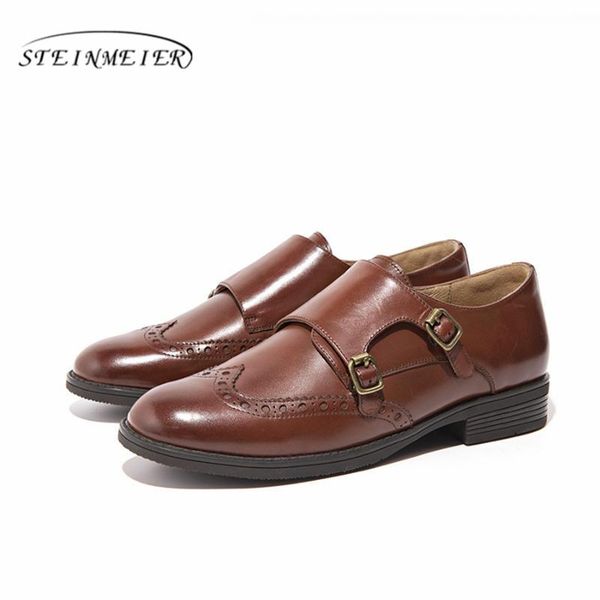 

women genuine leather brogue flats oxford shoes woman sneakers lady vintage casual shoes for women footwear 2020 black brown