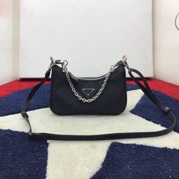 

new fashion mini shoulder bags crossbody bag mini children hobos handbag purses black chain chest bag nylon bags ing