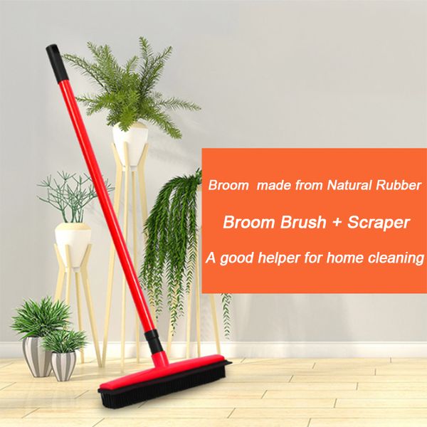 

brooms & dustpans floor hair broom dust scraper and pet rubber brush carpet cleaner sweeper no hand wash mop clean wipe window tools
