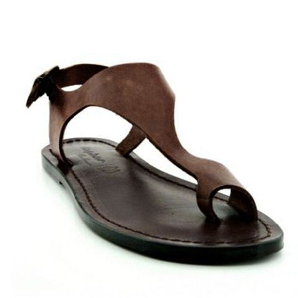 

style 2020 summer new flat toe buckle sandals. 40-42 flat shoes, Black