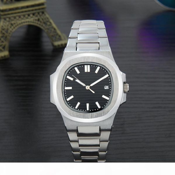 

wholesale men women luxury pp quartz movement nautilus 43mm stainless steel hombres mujeres reloj watches wristwatches, Slivery;brown