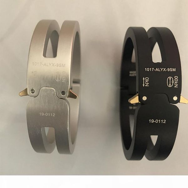 

2020 alyx bracelet men women fashion casual alyx track aluminium alloy bracelet couples, Black