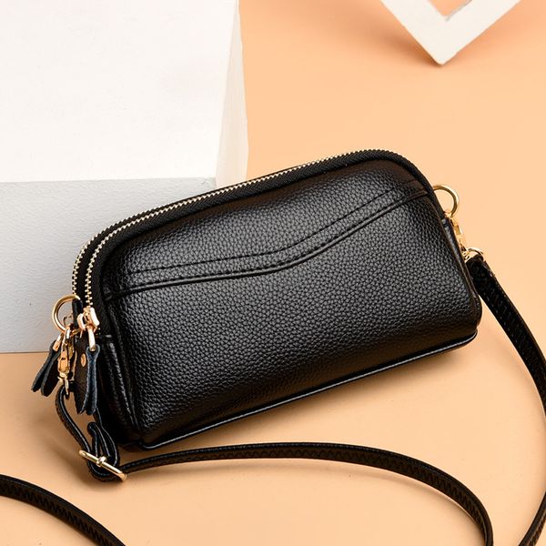 

2020 new style fashion messenger bag soft leather shoulder bag mom shopping zero