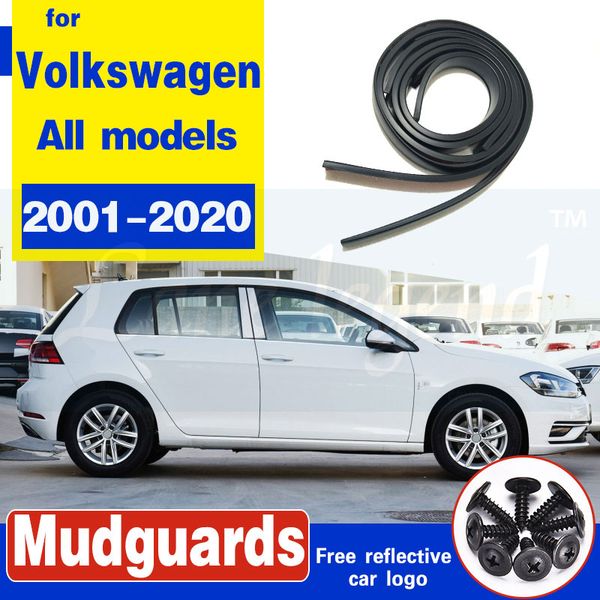 

4pcs car truck carbon fiber/ black rubber wheel eyebrow protector lip sticker trim fender flare anti-scratch for volkswagen