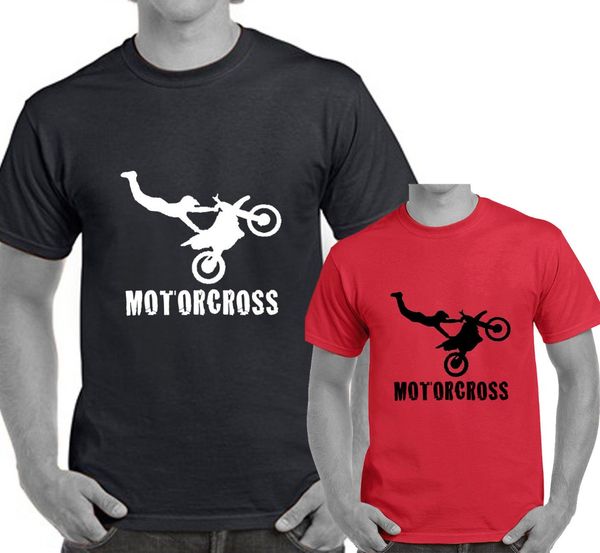 

2019 fashion round neck clothes motorcross biker jumping t-shirt motorbike tshirt black red casual tee shirts
