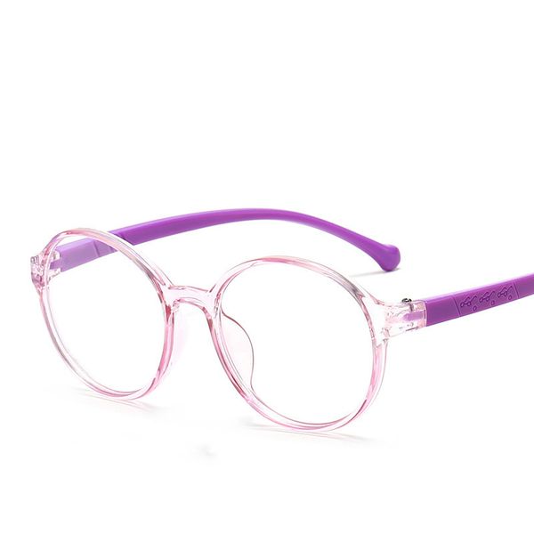 

round glasses frame kids optical glasses girl clear eyeglasses boy blue light eyeglasses child vintage frame light comfortable, Silver
