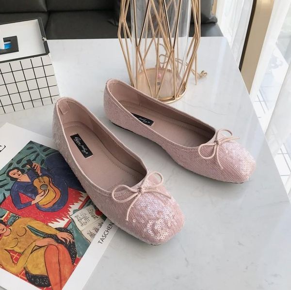 

new women flats shoes casual sequin peas bowknot woman fashion flats shoes zapatos mujer comfort female lazy h14-69, Black