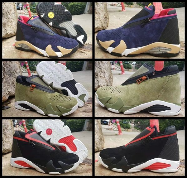 

2019 14 blue green black red mens basketball shoes 14s sports sneakers trainers designer zipper basket ball des chaussures jumpman zapatos