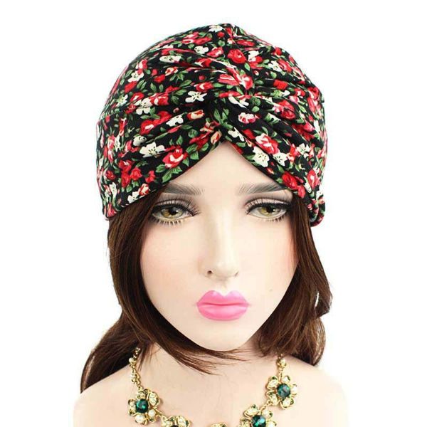 

women hat muslim fashion women floral printing cancer chemo hat beanie scarf turban head wrap cap ladies hats high quality, Blue;gray