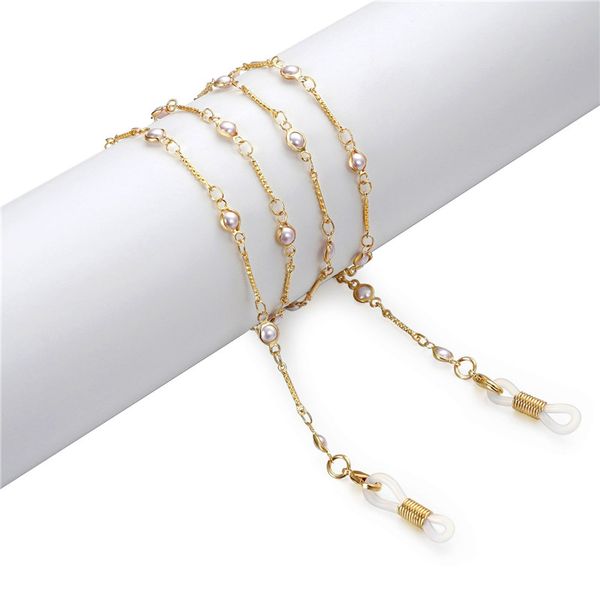 

gold silver pearl beads link chain sunglasses lanyard strap eyeglass necklace glasses cord for reading glasses accessories