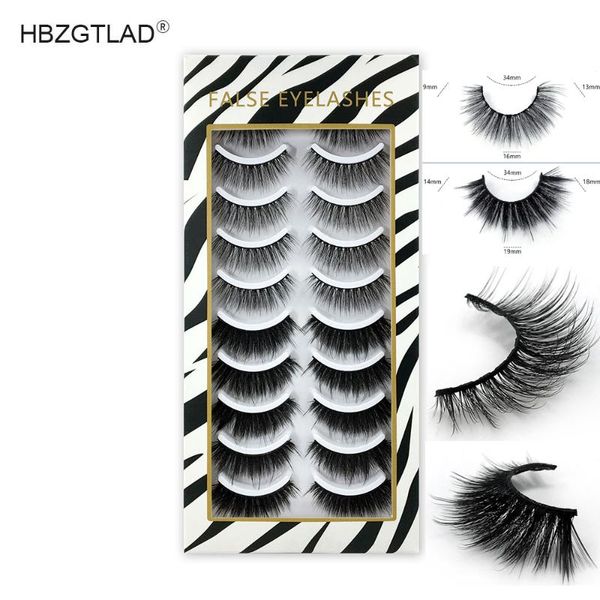 

false eyelashes 10 pairs 3d mink natural volume lashes makeup extension cruel-cils