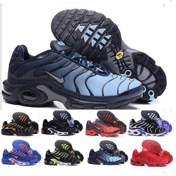 

2019 mens and womens tn plus run utility cpfm moc fly knit running shoes outdoors sports shoes sneakers, Black