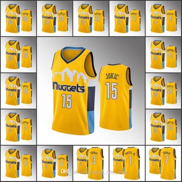 

Men Jokic Jamal Murray Will Barton Paul Millsap Denver Gary Harris Statement Nikola Custom Jersey