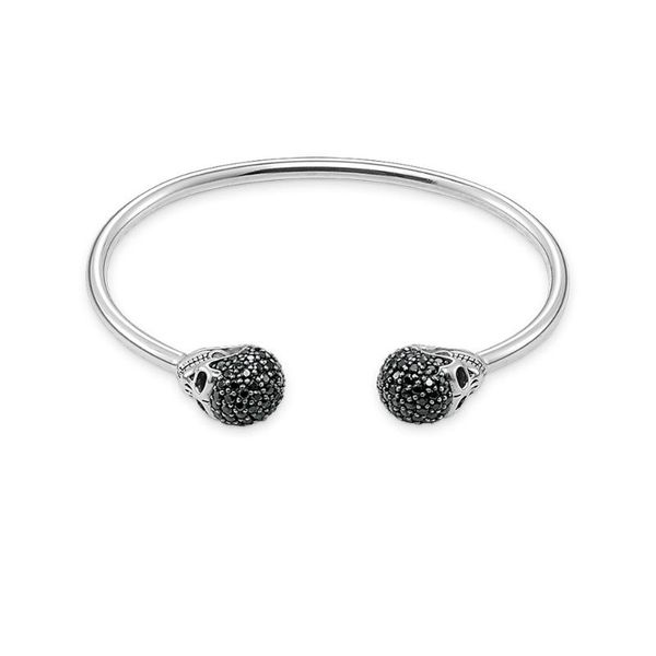 

2020 black zirconia pave skulls skeleton bracelet & bangles, european bijoux most fashion bangle jewelry punk gift for women men