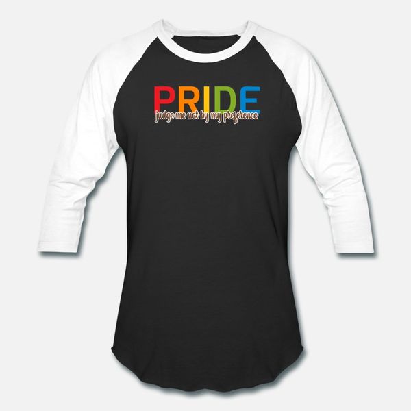 

pride judge not by my preference rainbow lgbt t shirt men printing 100% cotton round collar letters graphic humor spring autumn standard