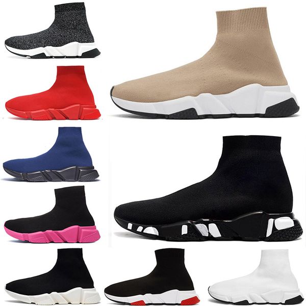 

sock shoes speed trainers mens womens platform sneakers tripler étoile vintage graffiti comfortable casual shoes women ankle socks boots, Black