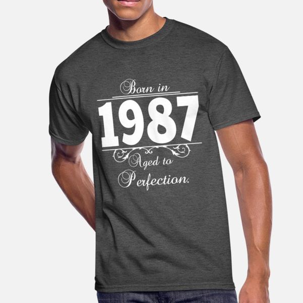 

born in age 1987 birthday t shirt men print 100% cotton s-xxxl standard sunlight casual summer natural shirt