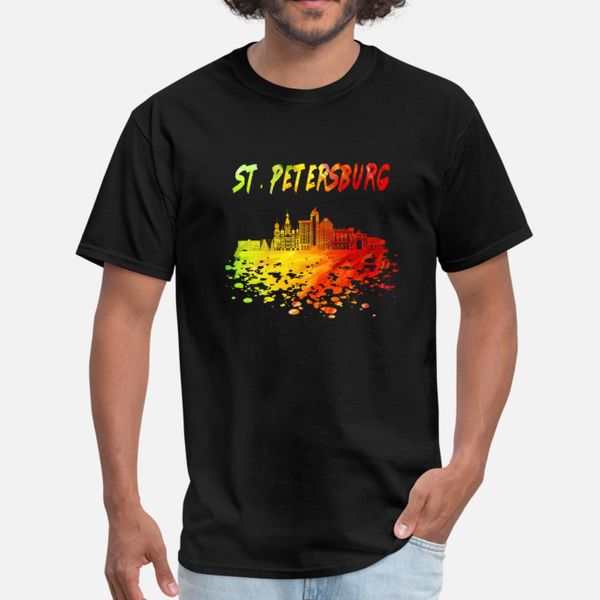 

st petersburg skyline gift russia t shirt men design cotton euro size s-3xl formal crazy authentic summer style standard shirt