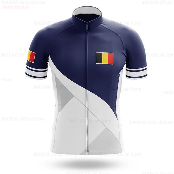 

belgium 2020 quick-drying pro cycling jersey mtb clothes short bicycle clothing ropa wear resistant bike jersey, Black;red