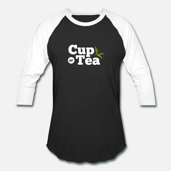 

cup of tea lettering t shirt men custom short sleeve crew neck gents sunlight comfortable spring autumn slim shirt