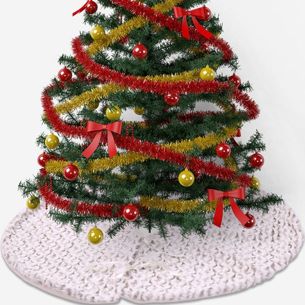 

1pcs white carpet christmas tree skirt base floor mat cover for christmas tree decoration new year home party supplies(75cm