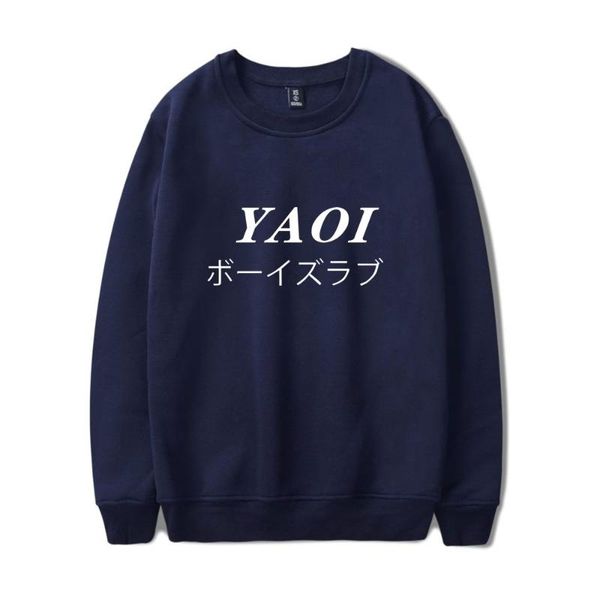 

wamni yaoi round neck sweatshirt fashion round neck sweatshirt hip hop pullover harajuku conventional breathable 2020, Black