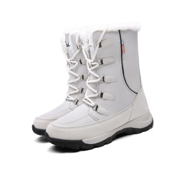 

winter warm boots women's high cotton shoes lace up casual shoes skiing snow boots