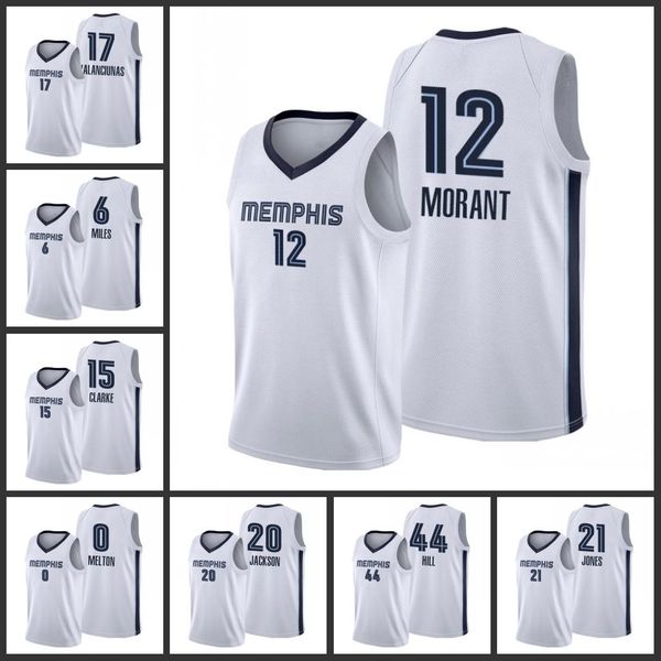 

memphis grizzlies ja morant jonas valanciunas c.j. miles brandon clarke josh jackson solomon hill dwight howard men 2019-20 jersey, Black
