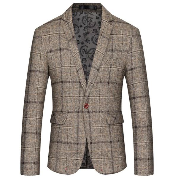 

jz chief elegant men tweed blazer fashion striped jacket simple classic suit for wedding coat flap pocket one button blazer male, White;black