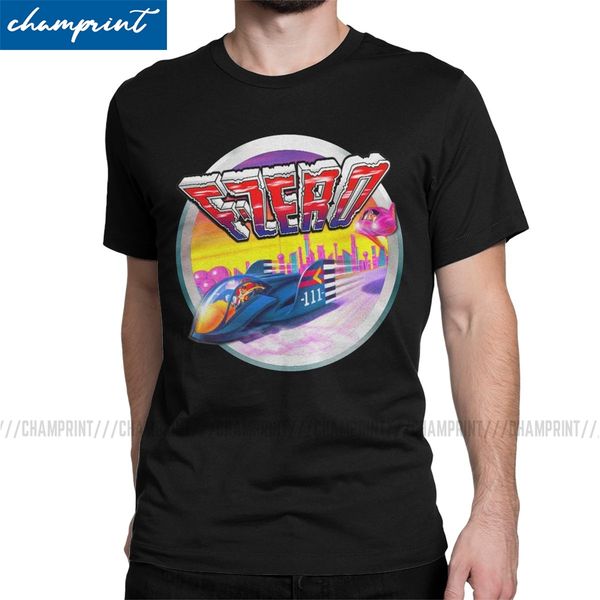 

men f-zero retro racing game t shirt pure cotton humorous short sleeve round collar tees plus size t-shirt